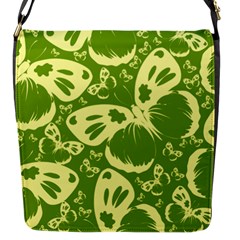 Butterflies Pattern Background Green Decoration Repeating Style Sketch Flap Closure Messenger Bag (s) by fashionpod