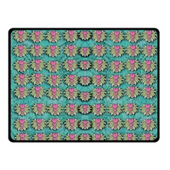 Lotus Bloom In The Sacred Soft Warm Sea Fleece Blanket (small) by pepitasart