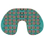 Lotus Bloom In The Sacred Soft Warm Sea Travel Neck Pillow Back