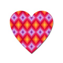 Texture Surface Orange Pink Heart Magnet by Mariart