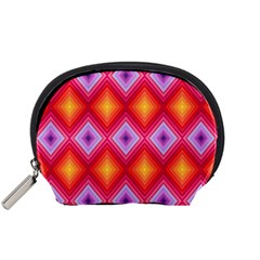 Texture Surface Orange Pink Accessory Pouch (small)