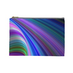 Background Abstract Curves Cosmetic Bag (large)