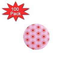 Texture Star Backgrounds Pink 1  Mini Magnets (100 Pack) 
