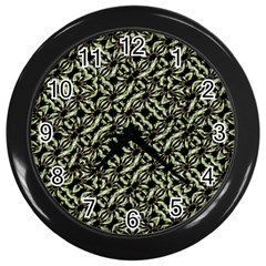 Modern Abstract Camouflage Patttern Wall Clock (Black)