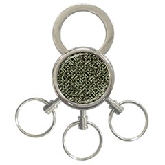 Modern Abstract Camouflage Patttern 3-Ring Key Chain