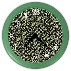 Modern Abstract Camouflage Patttern Color Wall Clock