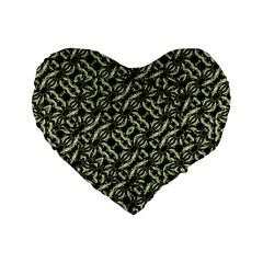 Modern Abstract Camouflage Patttern Standard 16  Premium Heart Shape Cushions