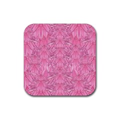 Flowers Decorative Ornate Color Rubber Coaster (square)  by pepitasart