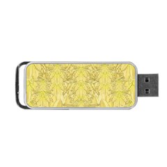 Flowers Decorative Ornate Color Yellow Portable Usb Flash (two Sides) by pepitasart