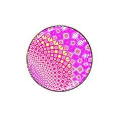 Digital Arts Fractals Futuristic Pink Hat Clip Ball Marker (4 Pack) by Pakrebo