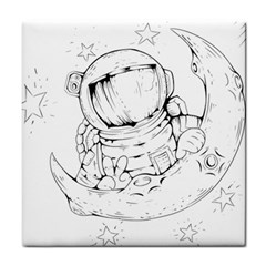 Astronaut Moon Space Astronomy Tile Coasters