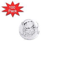 Astronaut Moon Space Astronomy 1  Mini Magnets (100 pack) 