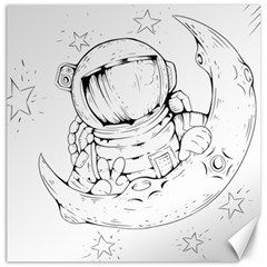 Astronaut Moon Space Astronomy Canvas 20  x 20 