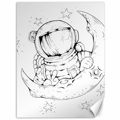 Astronaut Moon Space Astronomy Canvas 36  x 48 
