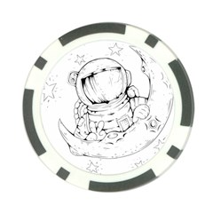 Astronaut Moon Space Astronomy Poker Chip Card Guard