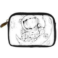 Astronaut Moon Space Astronomy Digital Camera Leather Case