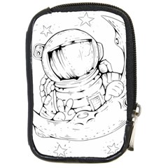 Astronaut Moon Space Astronomy Compact Camera Leather Case
