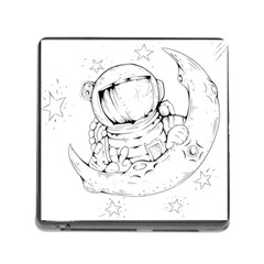 Astronaut Moon Space Astronomy Memory Card Reader (Square 5 Slot)
