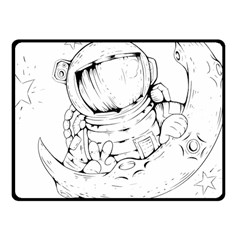 Astronaut Moon Space Astronomy Fleece Blanket (Small)