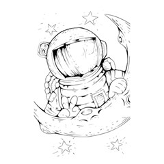 Astronaut Moon Space Astronomy Shower Curtain 48  x 72  (Small) 