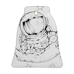 Astronaut Moon Space Astronomy Bell Ornament (Two Sides)