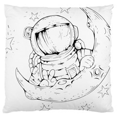 Astronaut Moon Space Astronomy Large Cushion Case (Two Sides)