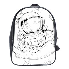 Astronaut Moon Space Astronomy School Bag (XL)