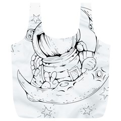 Astronaut Moon Space Astronomy Full Print Recycle Bag (XL)