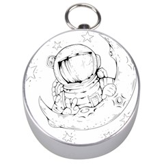Astronaut Moon Space Astronomy Silver Compasses