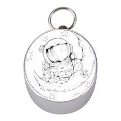 Astronaut Moon Space Astronomy Mini Silver Compasses