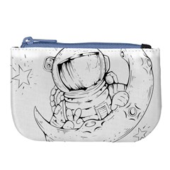 Astronaut Moon Space Astronomy Large Coin Purse
