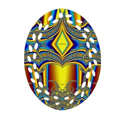 Abstract Art Design Digital Art Oval Filigree Ornament (two Sides) by Pakrebo