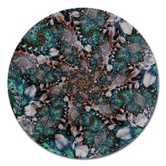 Art Artwork Fractal Digital Art Floral Magnet 5  (round) by Pakrebo