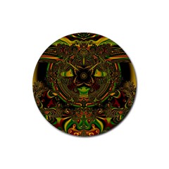 Fractal Art Artwork Design Rubber Coaster (round)  by Pakrebo