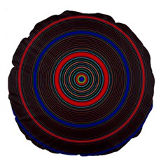 Art Design Fractal Circle Large 18  Premium Flano Round Cushions by Pakrebo