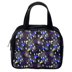 Rain And Umbrellas Classic Handbag (one Side) by bloomingvinedesign