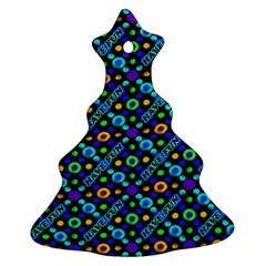 Have Fun Multicolored Text Pattern Christmas Tree Ornament (two Sides) by dflcprintsclothing