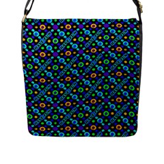 Have Fun Multicolored Text Pattern Flap Closure Messenger Bag (l) by dflcprintsclothing