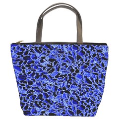 Texture Structure Electric Blue Bucket Bag by Alisyart