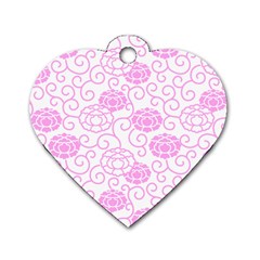 Spring Flowers Plant Dog Tag Heart (one Side)