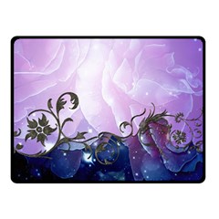 Elegant Floral Design Double Sided Fleece Blanket (small)  by FantasyWorld7