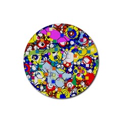 Dots 6 Rubber Round Coaster (4 Pack) 