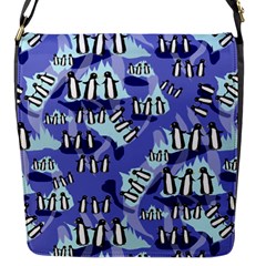 Penguins Pattern Flap Closure Messenger Bag (s) by bloomingvinedesign