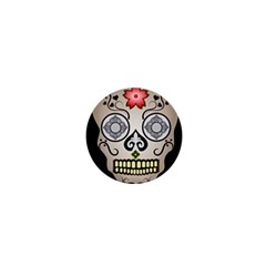 Skull Scary Art Digital Head 1  Mini Magnets by Wegoenart
