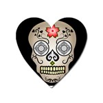 Skull Scary Art Digital Head Heart Magnet Front