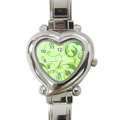 Floral Decoration Flowers Design Heart Italian Charm Watch by Wegoenart