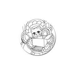 Cute Cat Coloring Page Design Golf Ball Marker (4 Pack) by Wegoenart