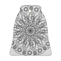 Flowers Mandala Hand Drawing Ornament (bell) by Wegoenart