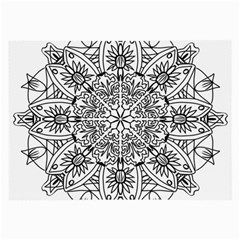 Drawing Pencil Pattern Mandala Large Glasses Cloth (2 Sides) by Wegoenart