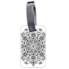 Drawing Pencil Pattern Mandala Luggage Tag (two Sides) by Wegoenart